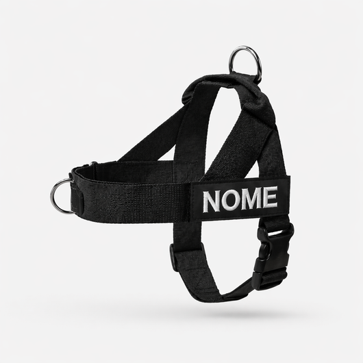 Pettorina anti-tiro myBuddy con patch nome cane vista laterale