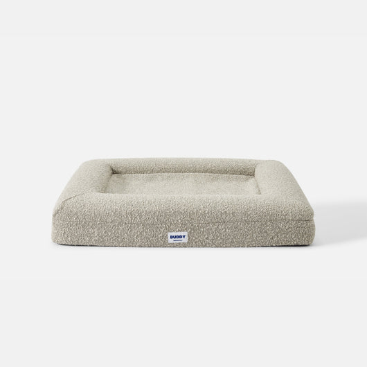 Letto ortopedico cane myBuddy grigio medio vista dall alto